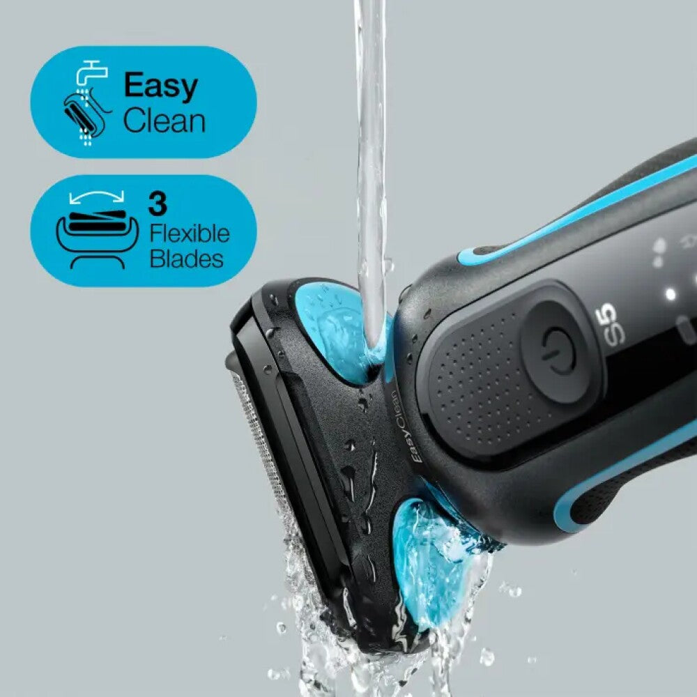 Braun Series 5 Wet & Dry shaver Black/Blue - 51-M1000s